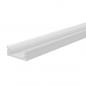 Preview: U-Profil flach AU-01-12 für 12 - 13,3 mm LED Stripes, Weiß-matt, 2000 mm