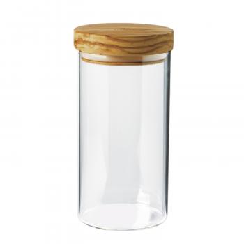 Vorratsglas mit Deckel, Olivenholz, 900 ml, Höhe: 20 cm