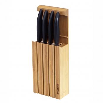 3in1 Bambus-Messerblock für bis zu 4 Messer
