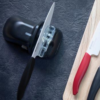 Messerschärfer für Keramik- und Stahlklingen, batteriebetrieben