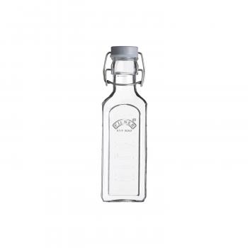 Glasflasche mit Bügelverschluß, eckig, 300 ml