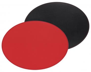 DUO - Platzset oval, rot/schwarz