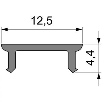 Zubehör, Abdeckung P-01-08, Länge: 1000 mm, Breite: 12,5 mm, Höhe: 4,4 mm