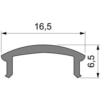 Zubehör, Abdeckung F-01-12, Länge: 3000 mm, Breite: 16,5 mm, Höhe: 6,5 mm