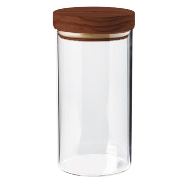 Vorratsglas mit Deckel, Walnussholz, 900 ml, Höhe: 20 cm