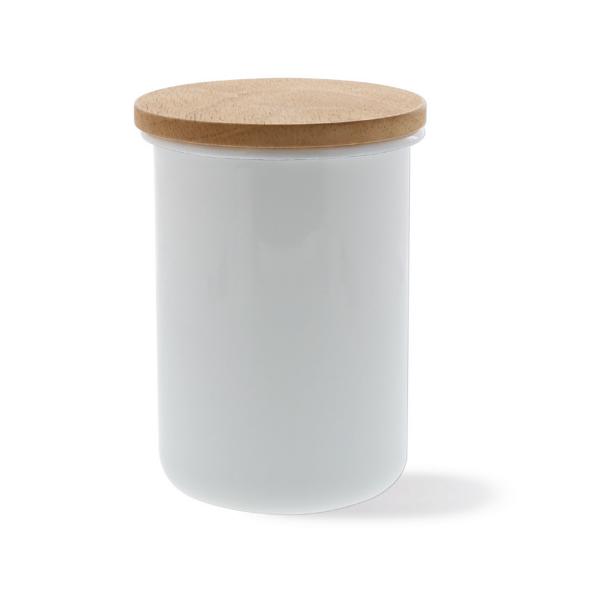 Vorratsdose mit hochwertigen Holzdeckel, Größe L, 800 ml