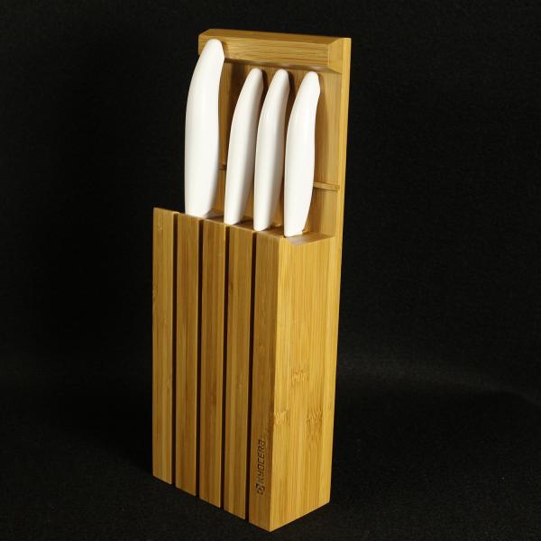 Bambus-Messerblock inklusive 4 Messer, GEN white
