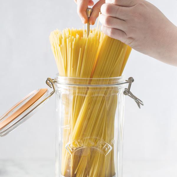 Spaghetti Facetten-Glas mit Bügelverschluss, 2 Liter