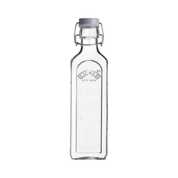 Glasflasche mit Bügelverschluß, eckig, 600 ml
