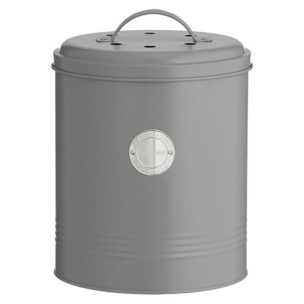 Living - Kompostbehälter, pastellgrau, 2,5 Liter