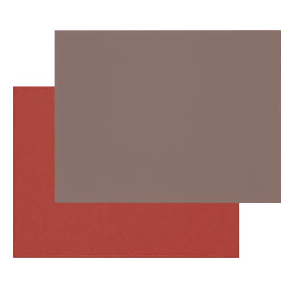 DUO - Platzset rechteckig, anthrazit metallic/burgund