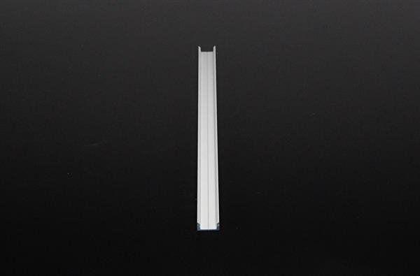 U-Profil flach AU-01-10 für 10 - 11,3 mm LED Stripes, Silber-matt, eloxiert, 1000 mm