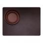 Preview: Platzset recyceltes Leder, rechteckig, braun