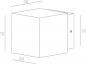 Preview: Wandaufbauleuchte, Cubodo II Single DG Mini, 220-240V AC/50-60Hz, Leistung / Leistungsaufnahme: 4,50