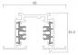 Preview: D Line Einbaustromschiene mit Flügel 3m