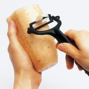 Preview: Sparschäler schwarz, Klinge: 4 cm