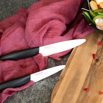 Preview: GEN NATURE Obst- und Gemüse Keramikmesser Griff aus Zuckerrohr, Klingenlänge: 11 cm