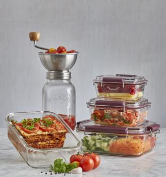 Frischhaltedosen mit Bügelverschluss, 600 ml