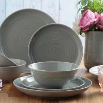 Preview: William Mason | Speiseteller, grau, Ø 26 cm