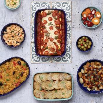 Preview: Worlds Foods - Ofenform, rechteck, dunkelblau, 29 x 19 cm