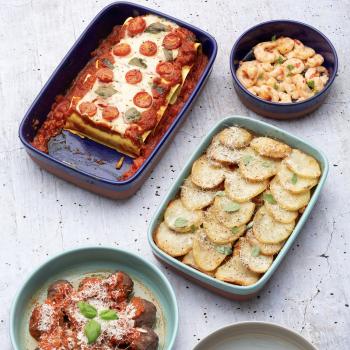 Preview: Worlds Foods - Ofenform, rechteck, dunkelblau, 25 x 17,5 cm