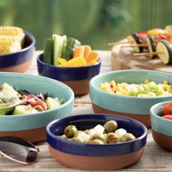 Preview: Worlds Foods - Tapas Schale / Ofenform, rund, dunkelblau, 13 cm