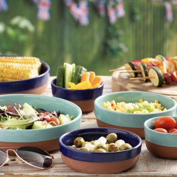 Preview: Worlds Foods - Tapas Ofenform, hellblau, 21 cm