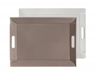 Preview: DUO - Wendetablett, Weiss/Taupe, groß