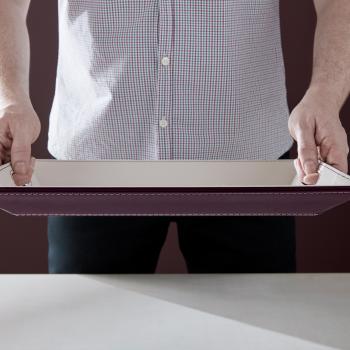 Preview: DUO - Wendetablett, Pflaume/Elfenbein, klein