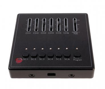Preview: Deko-Light Controller, DMX Wandsteuerung X-Fade-6 II, dimmbar: DMX512 / IR Fernbedienung, 12-24V DC