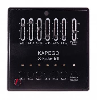 Preview: Deko-Light Controller, DMX Wandsteuerung X-Fade-6 II, dimmbar: DMX512 / IR Fernbedienung, 12-24V DC