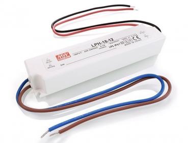 Preview: Meanwell Netzgerät, CV, LPH-18-12, spannungskonstant, 180-264V AC/50-60Hz, 12V DC, 0-1500 mA, 18,00