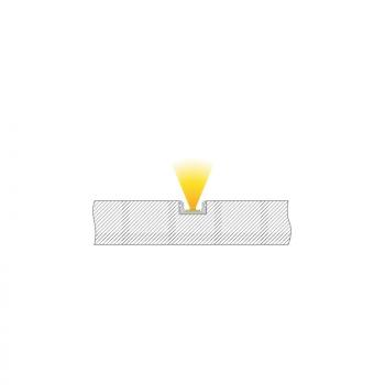 U-Profil flach AU-01-08 für 8 - 9,3 mm LED Stripes, Silber-matt, eloxiert, 2000 mm