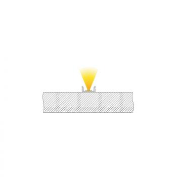 Preview: U-Profil flach AU-01-10 für 10 - 11,3 mm LED Stripes, Weiß-matt, 2000 mm