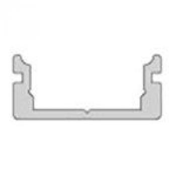 U-Profil flach AU-01-10 für 10 - 11,3 mm LED Stripes, Silber, gebürstet, 2000 mm