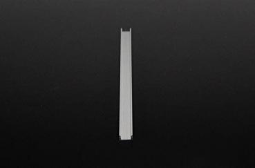 U-Profil flach AU-01-10 für 10 - 11,3 mm LED Stripes, Silber, gebürstet, 2000 mm