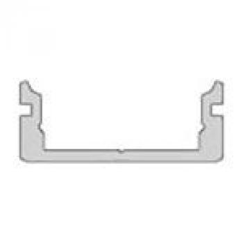 U-Profil flach AU-01-12 für 12 - 13,3 mm LED Stripes, Silber, gebürstet, 1000 mm