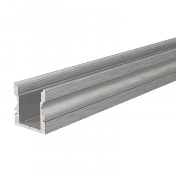 U-Profil hoch AU-02-08 für 8 - 9,3 mm LED Stripes, Silber, gebürstet, 2000 mm