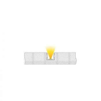 U-Profil hoch AU-02-10 für 10 - 11,3 mm LED Stripes, Schwarz-matt, eloxiert, 1000 mm