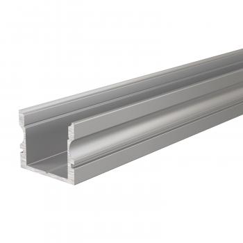 U-Profil hoch AU-02-12 für 12 - 13,3 mm LED Stripes, Silber-matt, eloxiert, 2000 mm