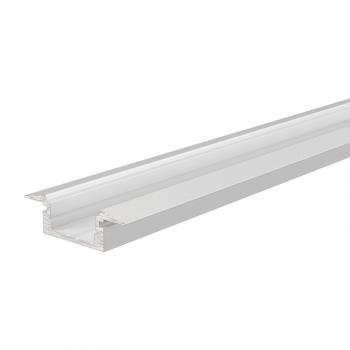 T-Profil flach ET-01-08 für 8 - 9,3 mm LED Stripes, Weiß-matt, 2000 mm