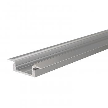 T-Profil flach ET-01-10 für 10 - 11,3 mm LED Stripes, Silber-matt, eloxiert, 1000 mm