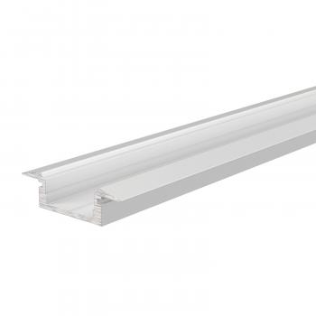 T-Profil flach ET-01-10 für 10 - 11,3 mm LED Stripes, Weiß-matt, 2000 mm