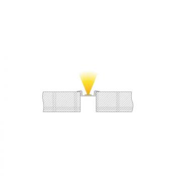 T-Profil flach ET-01-12 für 12 - 13,3 mm LED Stripes, Schwarz-matt, eloxiert, 2000 mm