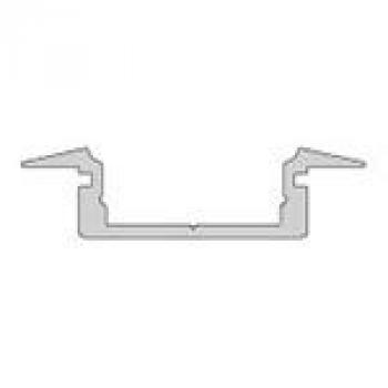 T-Profil flach ET-01-12 für 12 - 13,3 mm LED Stripes, Weiß-matt, 1000 mm