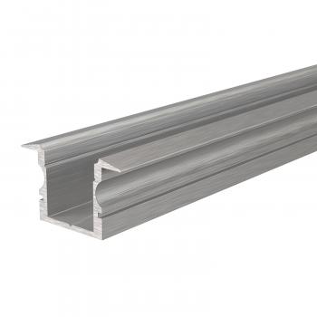 T-Profil hoch ET-02-10 für 10 - 11,3 mm LED Stripes, Silber, gebürstet, 2000 mm