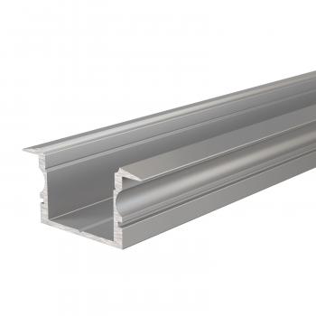 T-Profil hoch ET-02-15 für 15 - 16,3 mm LED Stripes, Silber-matt, eloxiert, 2000 mm