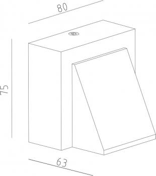 Wandaufbauleuchte, Agudo II Single, 220-240V AC/50-60Hz, Leistung / Leistungsaufnahme: 2,00 W / 2,50