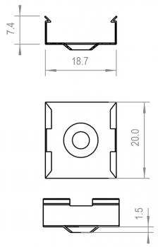 2er Set Halteklammern für AU-12