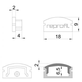 Endkappe F-AU-01-12 Set 2 Stk